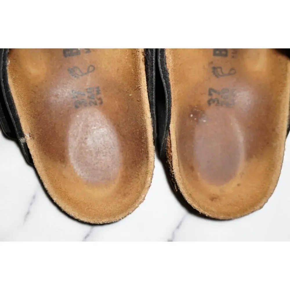 Birkenstock Gizeh Black Leather Sandals Women’s Size 37 (US 6-6.5) Germany